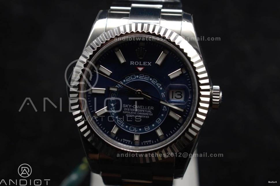 Edition 1091 326934 SS Bracelet A Blue Bold SS 904L on Sky-Dweller 1:1 ZF Dial Best 0705